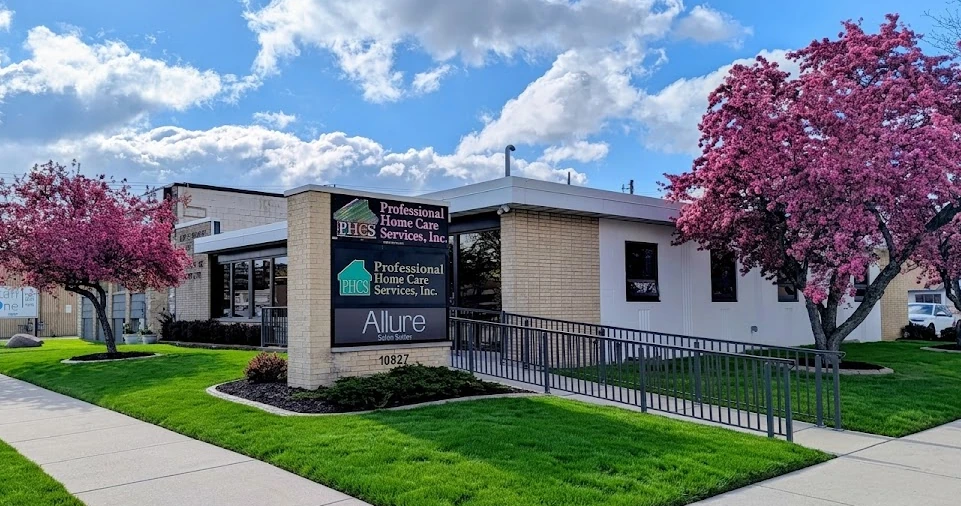 Exterior of the Professional Home Care Services, Inc. building in West Allis, providing home health and personal care services to the Milwaukee area.